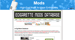 Desktop Screenshot of ecigarette-mods.com