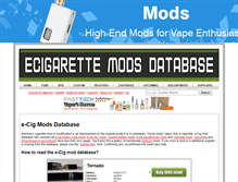 Tablet Screenshot of ecigarette-mods.com